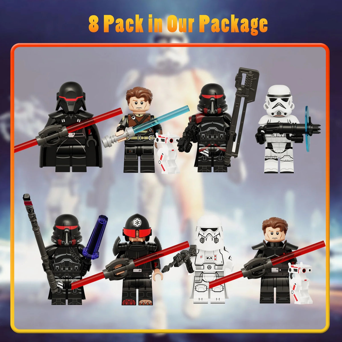 8 Pcs Clone Wars Action Figures Building Blocks Toys Sets A71206