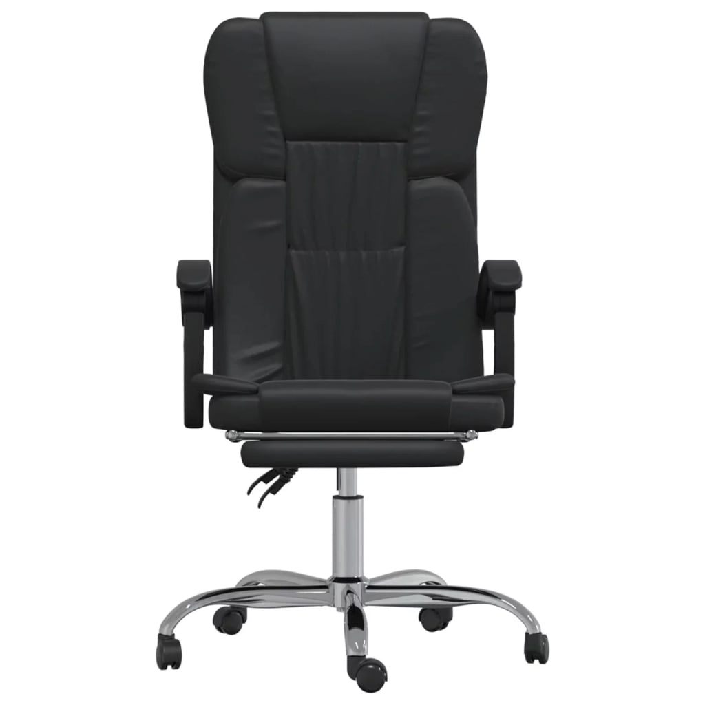 Black Faux Leather Reclining Office Chair S4032
