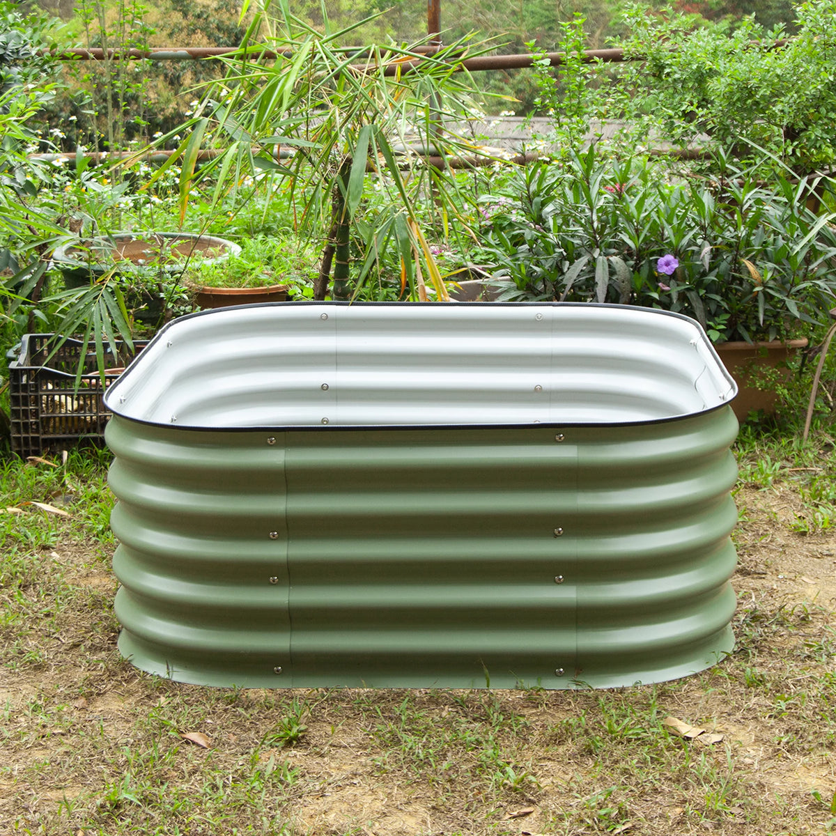 17" Tall 5'X2' Metal Corrugated Raised Garden Bed Kit B604135