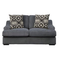 Dark Gray Microfiber Upholstered Loveseat U6084