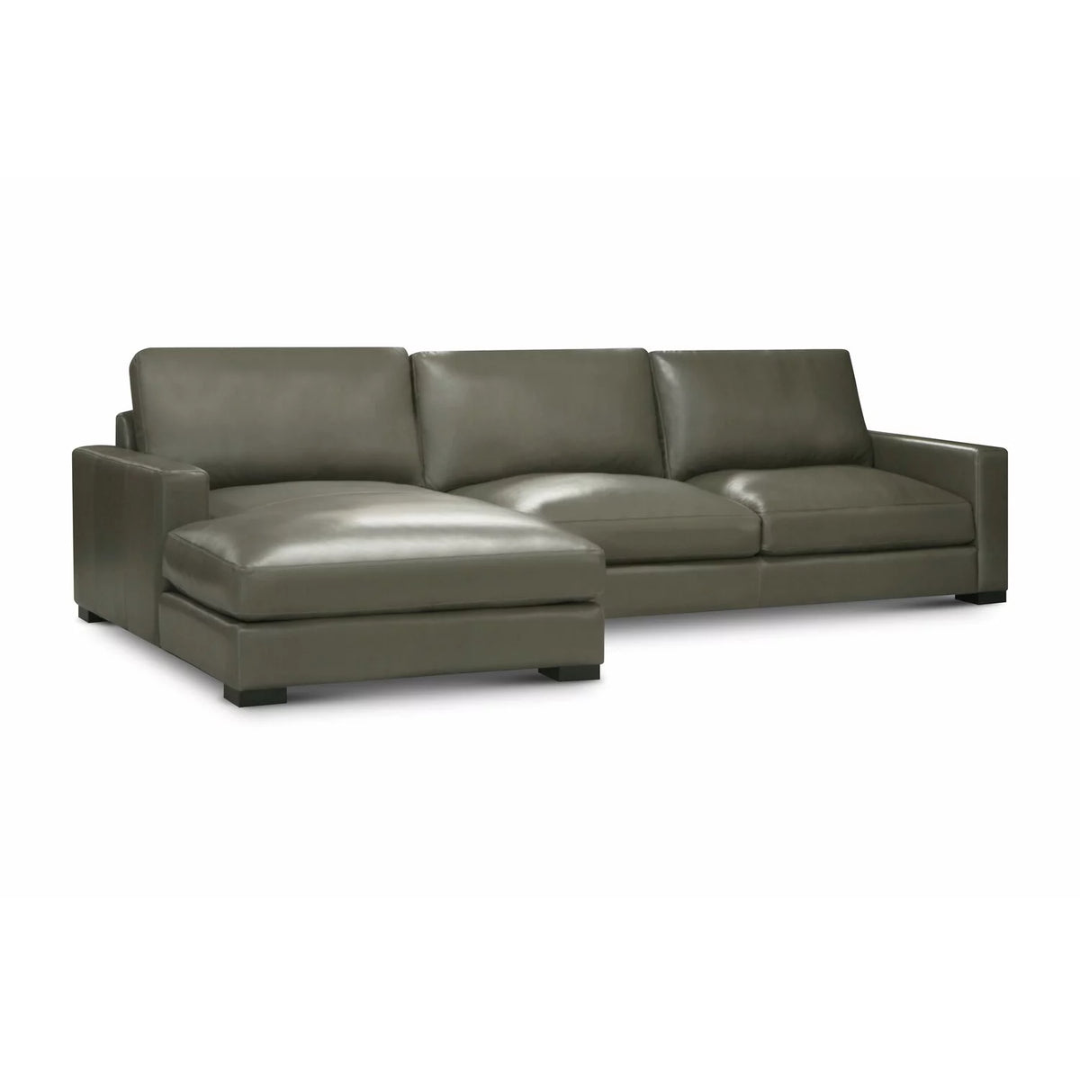 Leather Upholstered Chaise Sectional V996066
