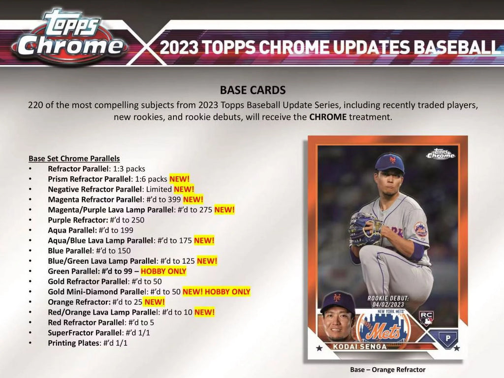 Hobby Box Baseball Trading Card L5865