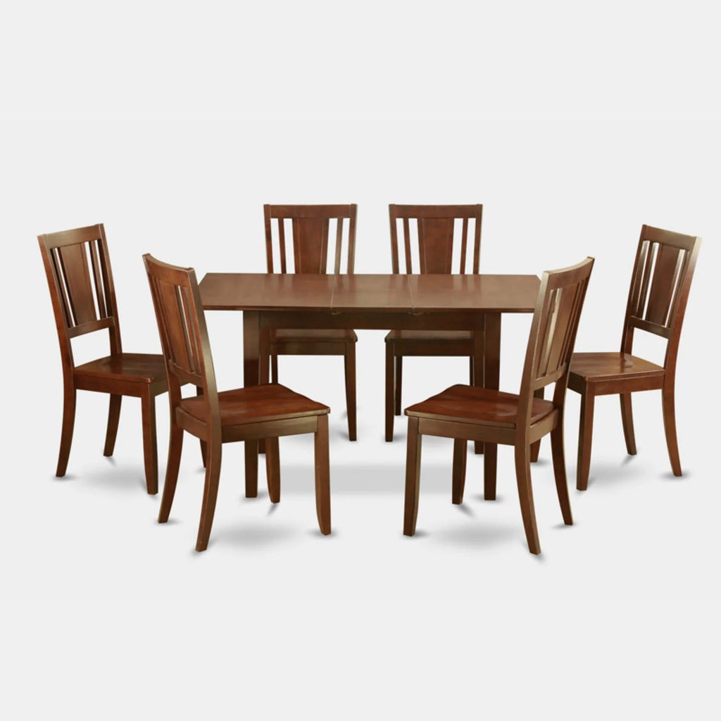 7 Pc Dining Table Set with Leaf and 6 Chairs Z51959