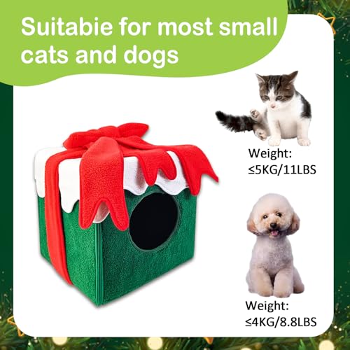 Christmas Cat House Cat Bed Cat Tree Decor Indoor Cat Tent Cave W61581