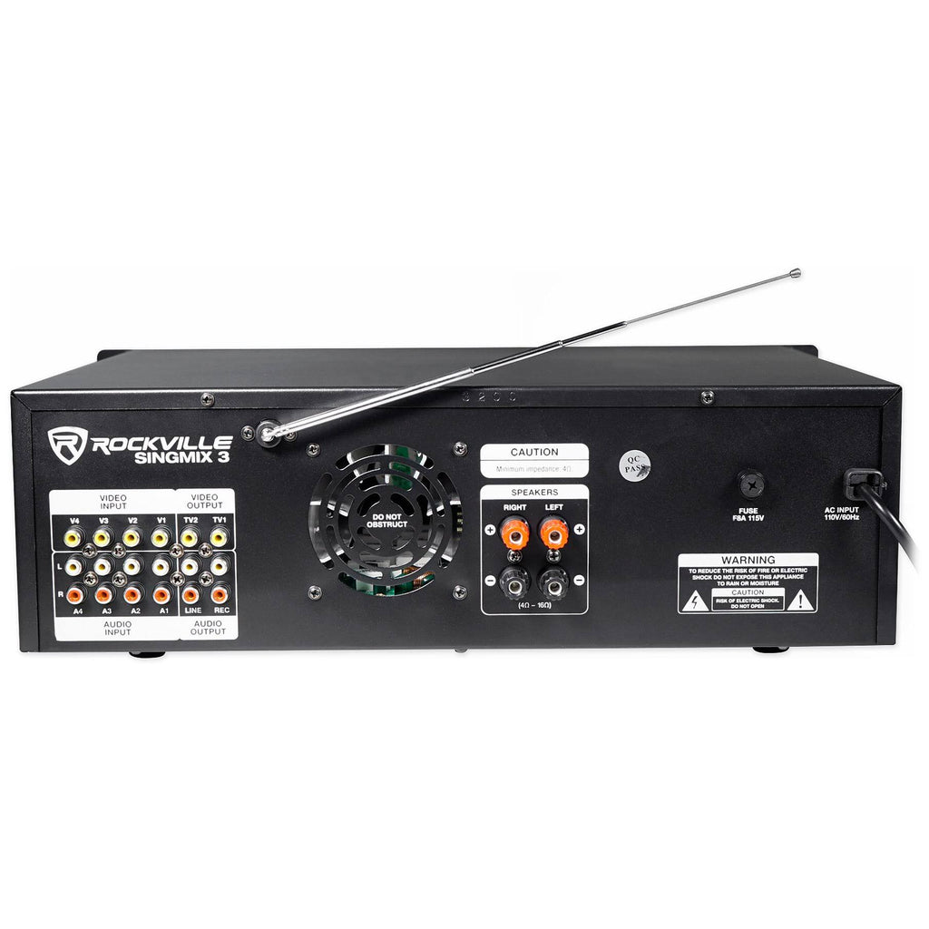 12x22 Karaoke Vocal Speakers with Bluetooth Amplifier Mixer R55955