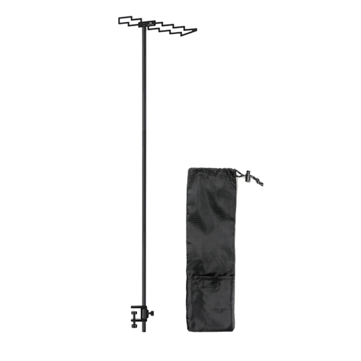 Compact Camping Lantern Stand Holder Table Clamp Tent Hook Foldable Outdoor Lamp Pole Post A974394