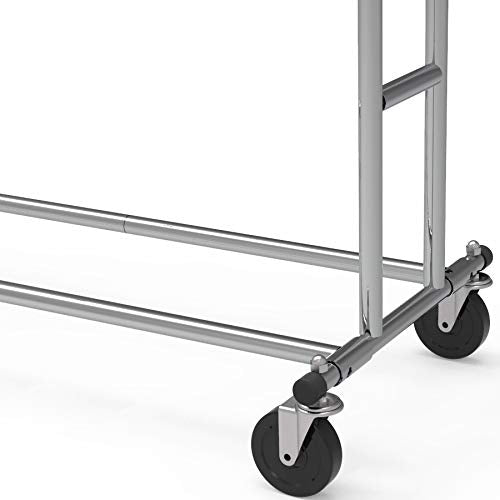 Chrome Double Rail Garment Rack D572