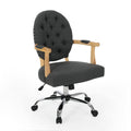 Dark Gray Fabric Adjustable Swivel Office Chair Y433