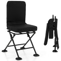 Black 360° Swivel Folding Hunting Chair with Padded Cushion X718508