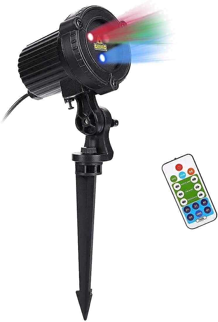 Christmas Projection Lights Outdoor Projector RGB 32 Motion Patterns Waterproof IP65 with Remote & Timer J188