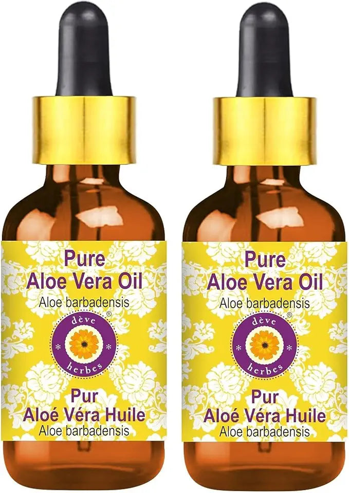Aloe Vera Oil with Glass Dropper 100ml X 2 X513