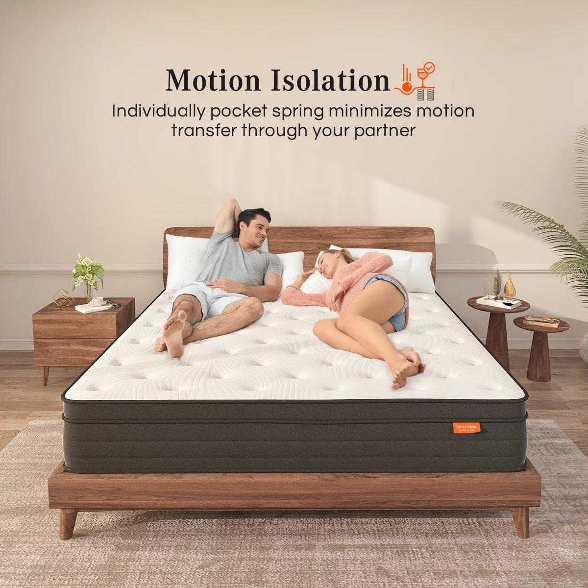 King Size Medium Firm Memory Foam Hybrid Mattress P9183