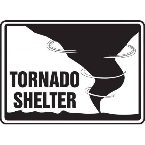Tornado Shelter Safety Sign P76909