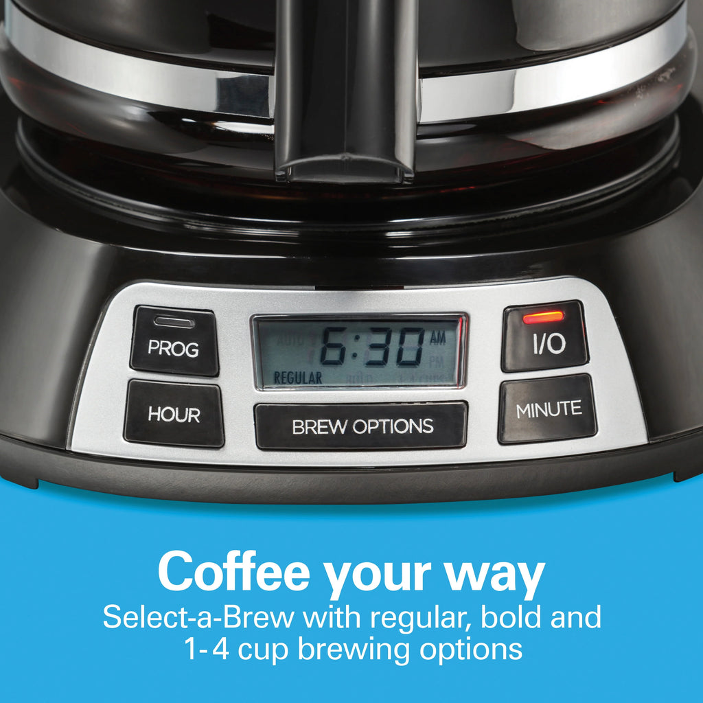 Programmable Coffee Maker, 12 Cups, Stainless Steel X19305