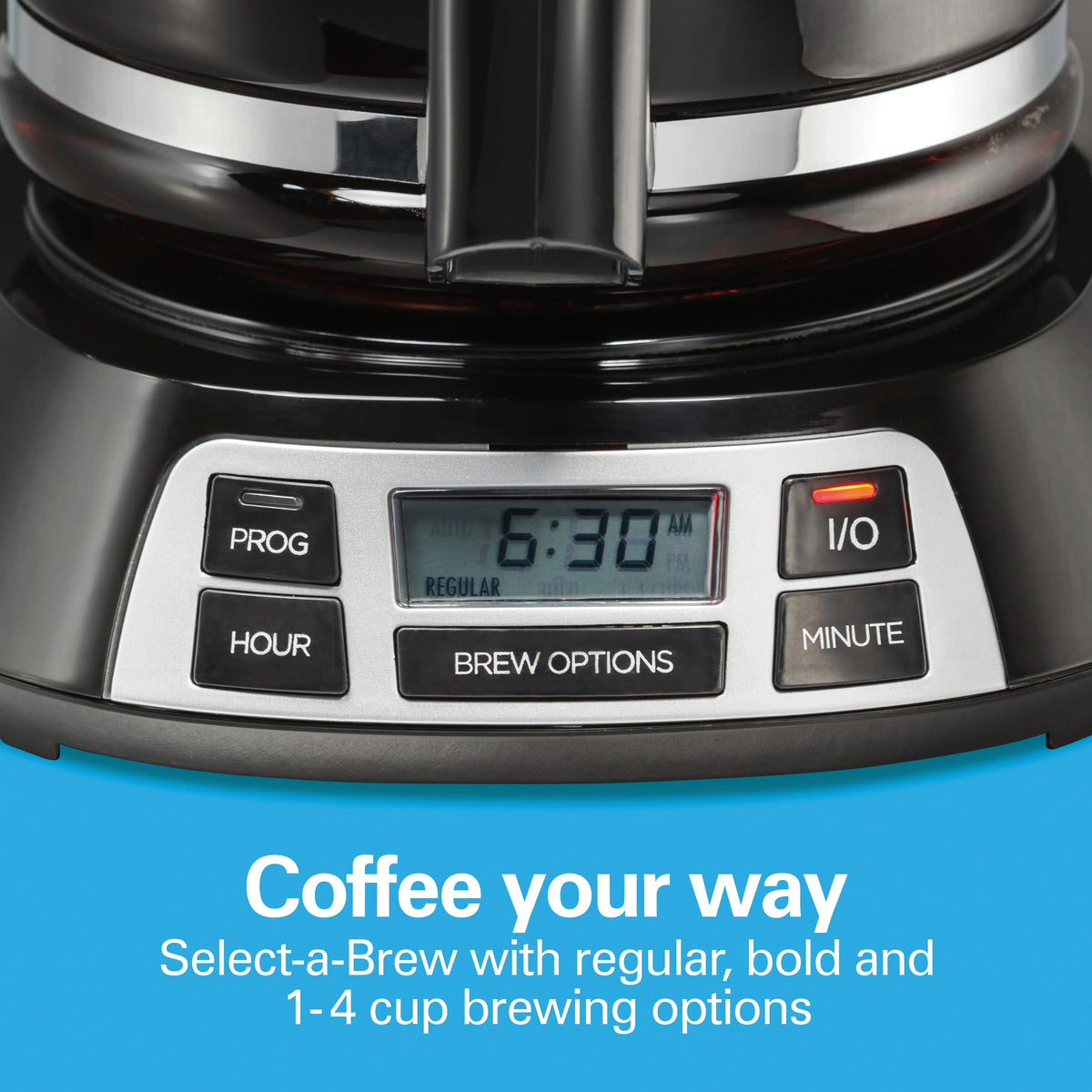 Programmable Coffee Maker, 12 Cups, Stainless Steel X19305