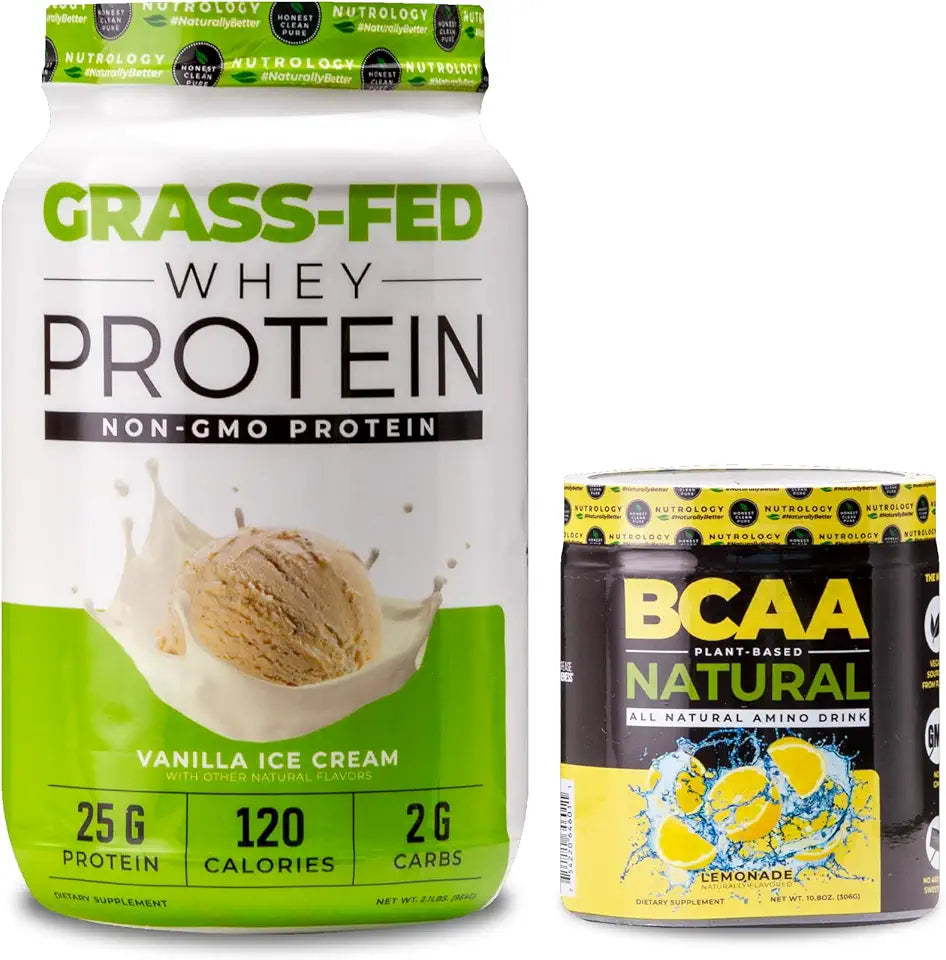Grass Fed Whey Protein Powder Vanilla Ice Cream Flavor 28 Servings Z692837
