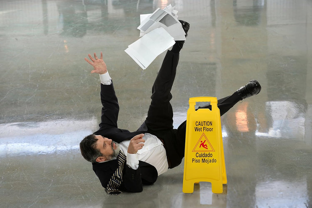 Yellow 2-sided Caution Wet Floor Sign (4 Pack) R531