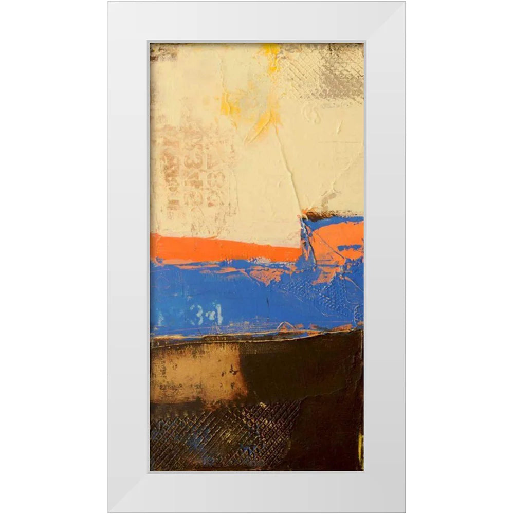 White Modern Wood Framed Art Print R439989