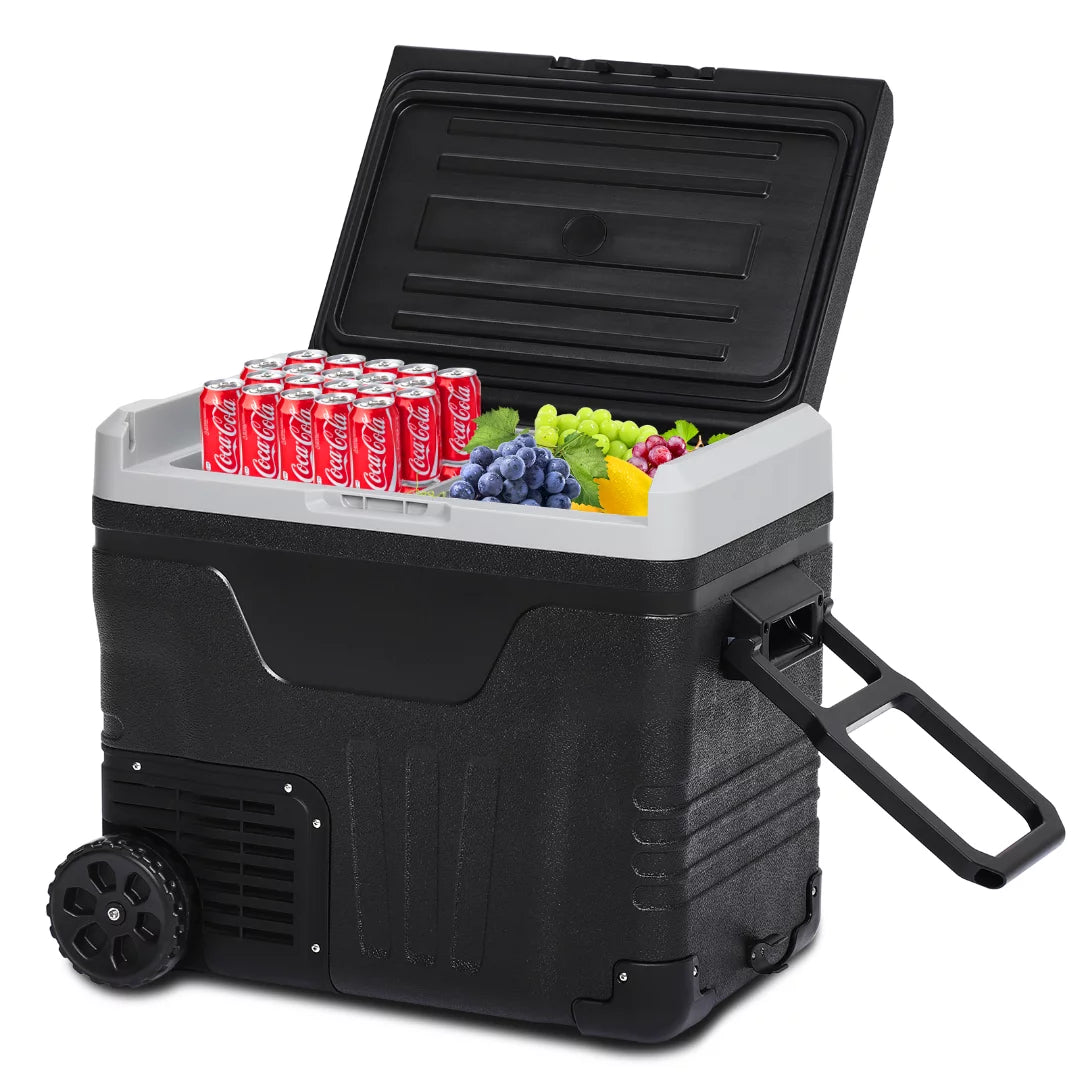 12 Volt Portable Car Refrigerator Freezer 53 Quarts Black D865173