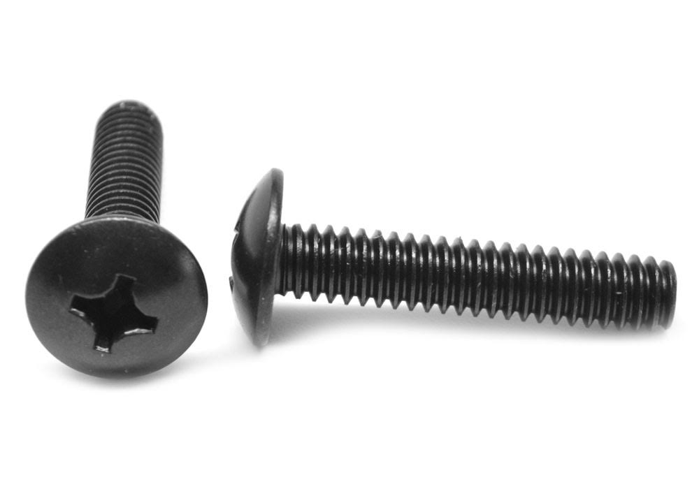 Black Zinc Plated #6-32 x 3/4 Coarse Thread Machine Screw P611705