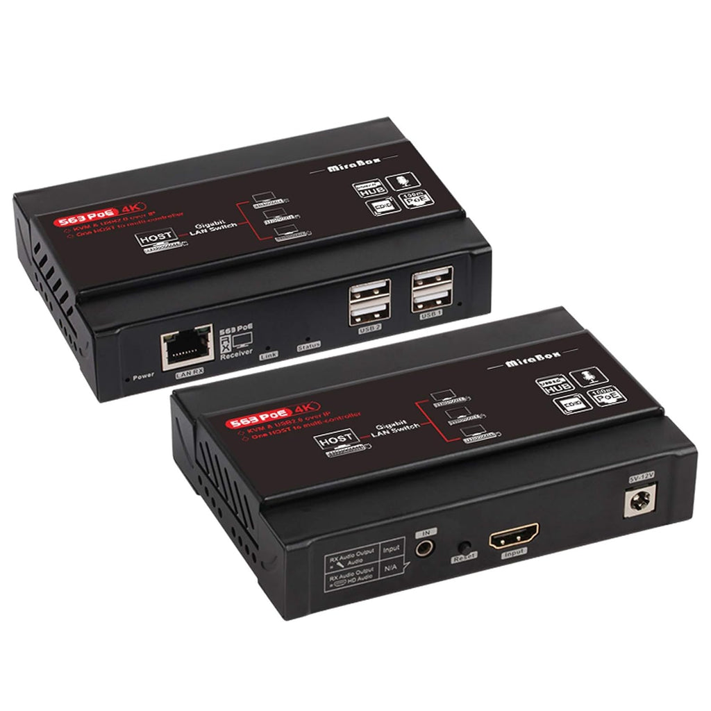 HDMI USB KVM Extender, 80m 1080P@60Hz Over Rj45 Cat5e Cat6, USB2.0 * 2, Transmitter and Receiver K591