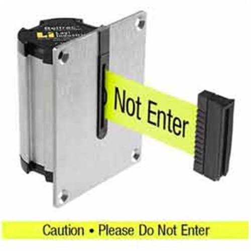 Concealed Wall Mount, 7 ft. Belt - Fluorescent Yellow with CAUTION Message F478
