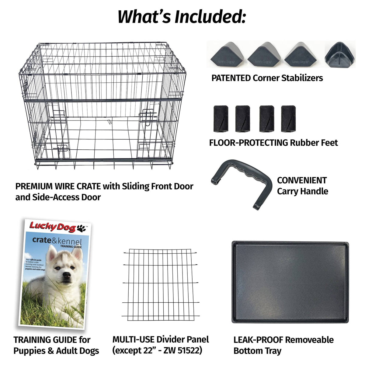 36 inch Sliding Double Door Wire Dog Crate P1592