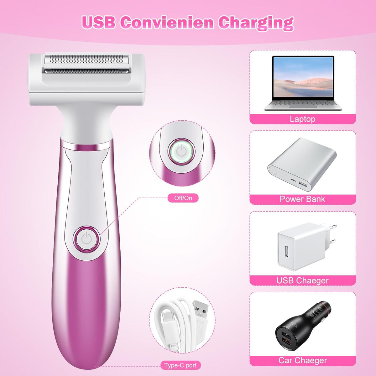 4 in 1 Electric Razor for Women T4037