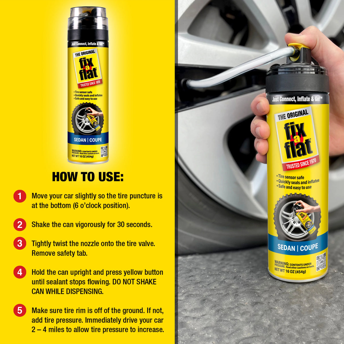 16 oz Aerosol Tire Repair and Inflator E2379