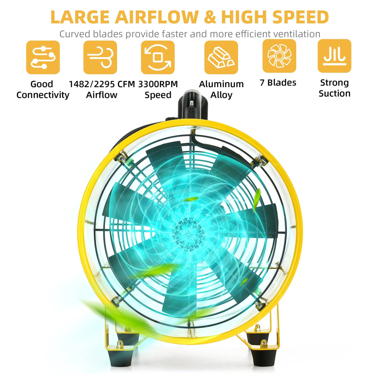 12" High Velocity Utility Blower Extractor Fan with 32ft Duct Hose D562078