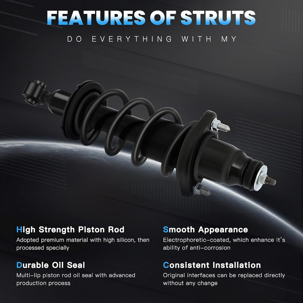 Complete Strut Assembly Shock Absorber 2pcs Rear Pair Z186