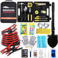 124 Pcs Emergency Car Kit with Tow Strap and Folding Survival Shovel E2970