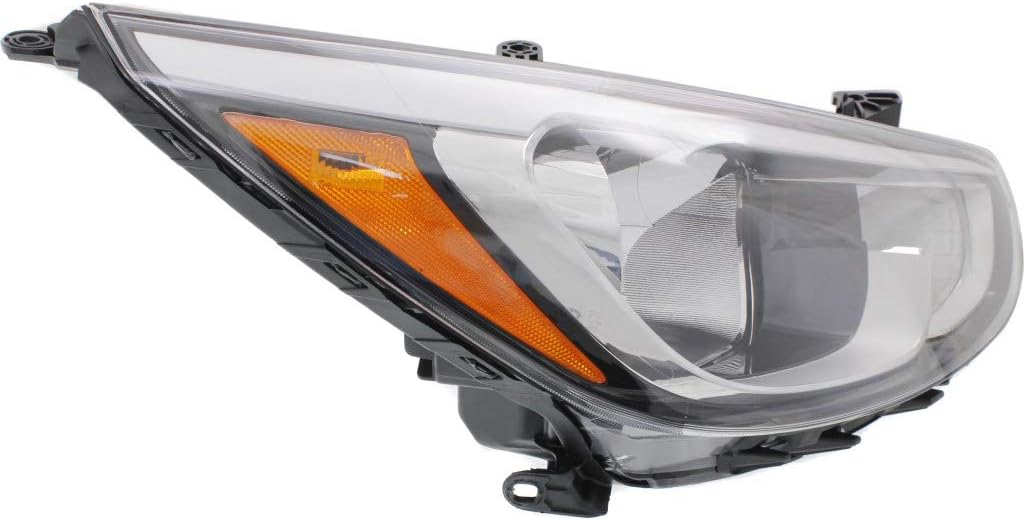 2015 2016 2017 Hyundai Accent Headlight Assembly Driver Side Black Housing Q3312