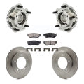 Front Hub Bearing Assembly With Disc Brake Rotors And Ceramic Pads Kit I5627