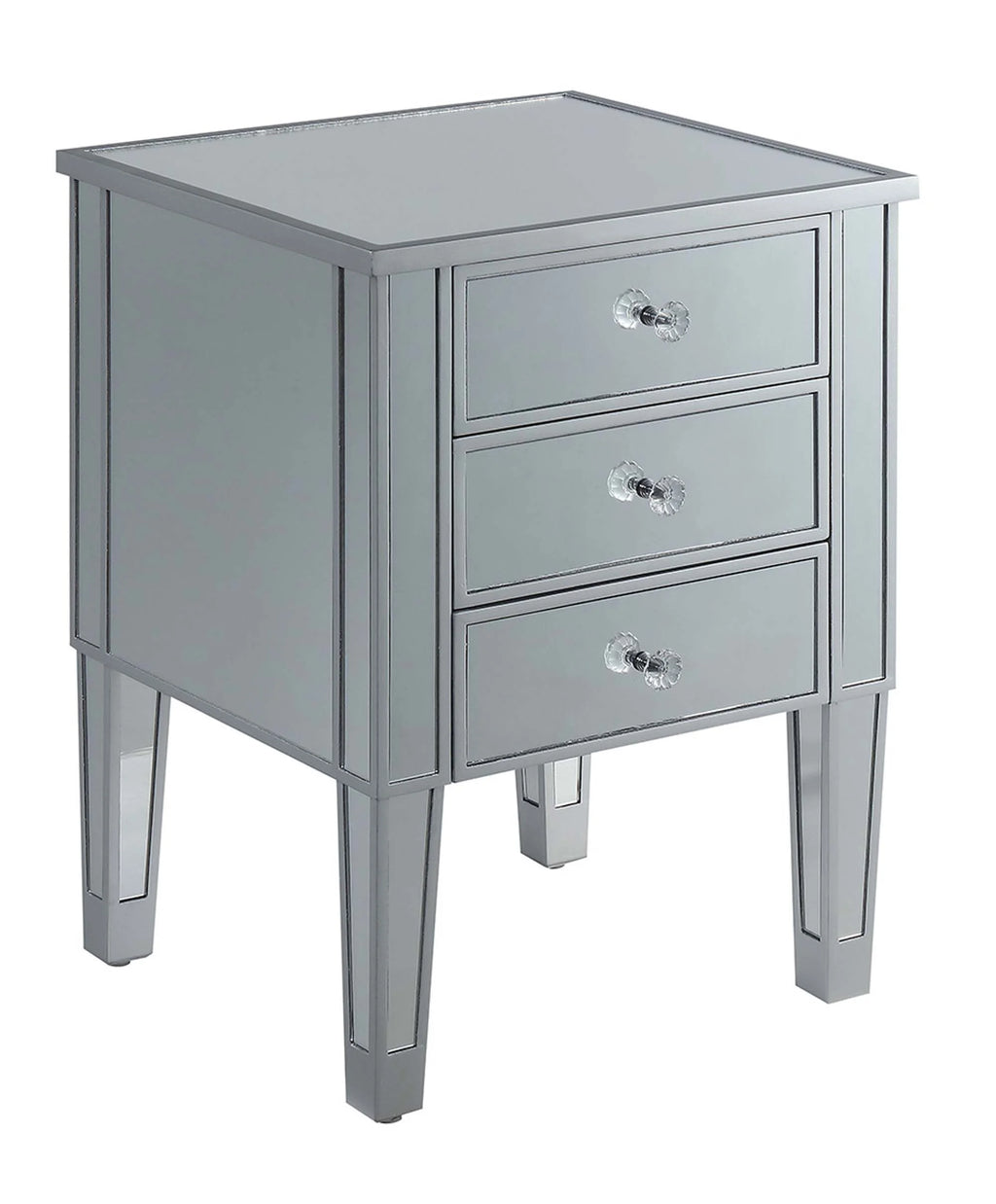 3 Drawer Mirrored End Table G7355