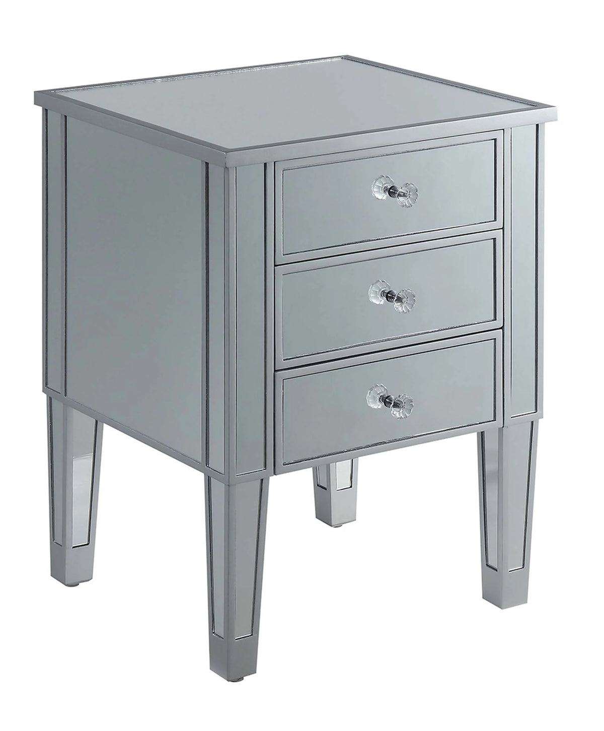 3 Drawer Mirrored End Table G7355