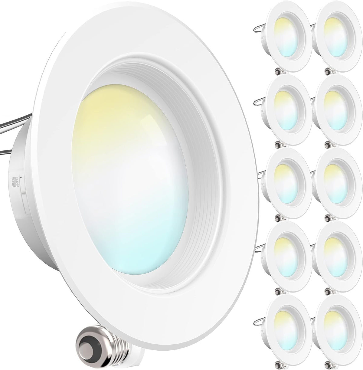 10 Pack 4 Inch LED Can Lights Retrofit Recessed Lighting E8429