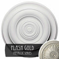 18 inch x 1 1/2 inch Hand-Painted Flash Gold Ceiling Medallion W54442