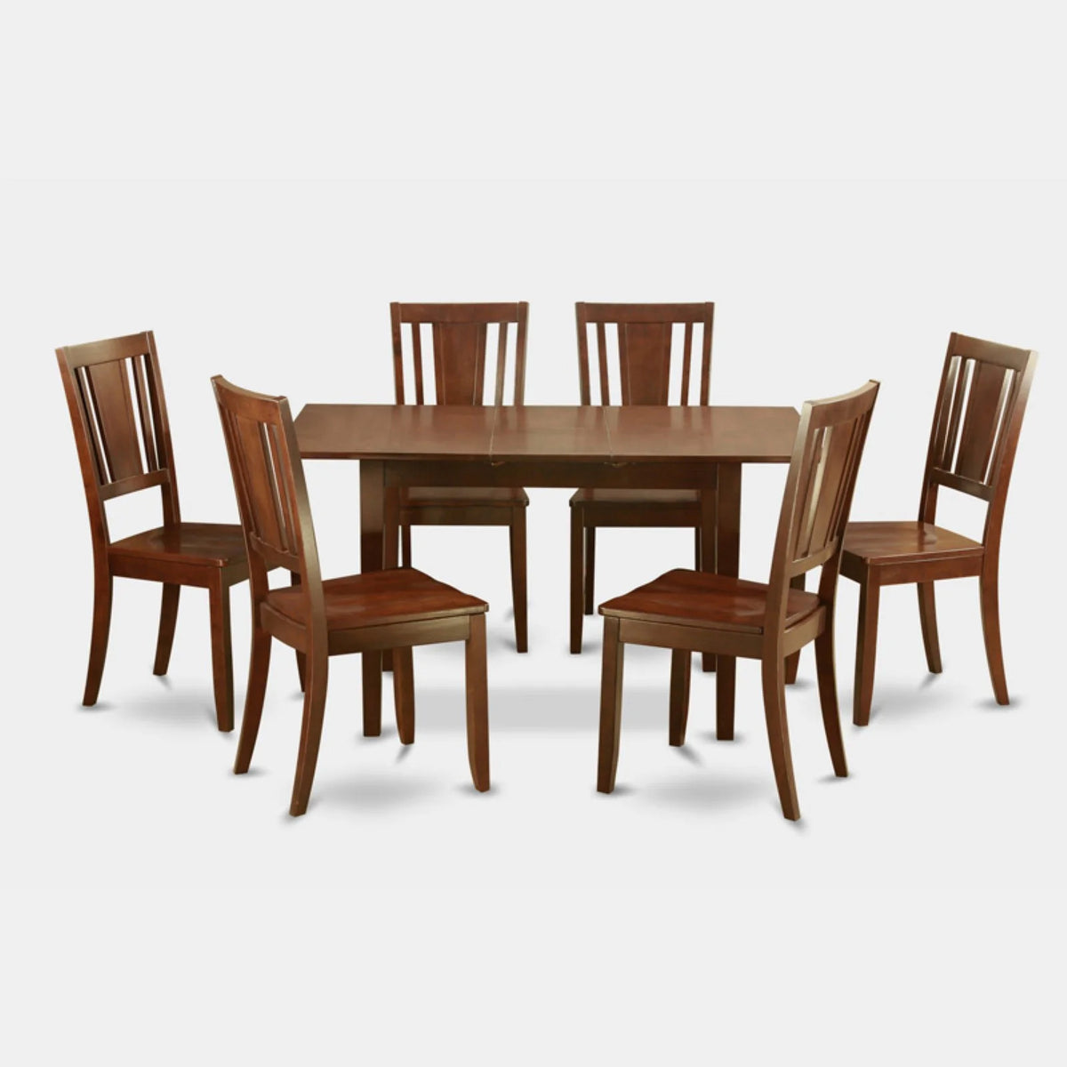7 Pc Dining Table Set with Leaf and 6 Chairs Z51959