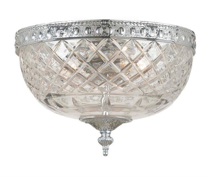 Polished Chrome 2 Light Ceiling Mount V110617