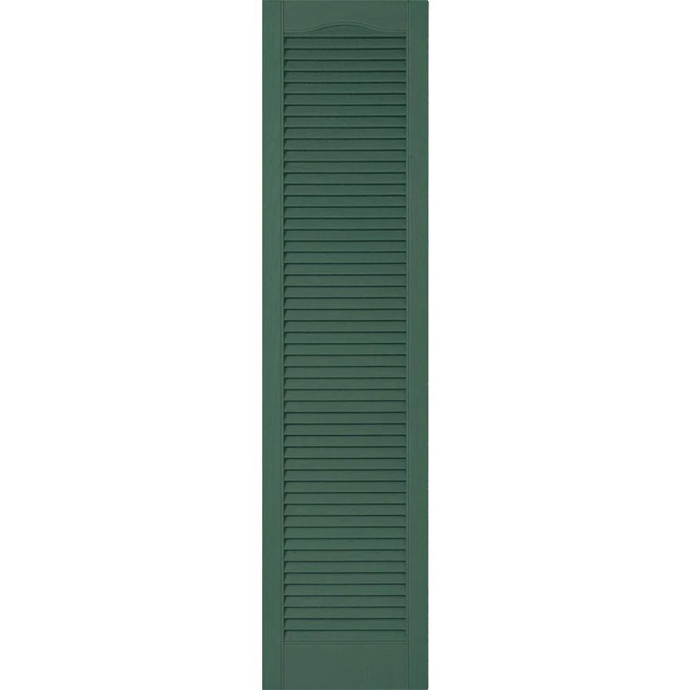Vinyl Cathedral Top Open Louver Shutters O1285