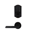 Matte Black Single Cylinder Deadbolt with Lever Combo Pack F2234