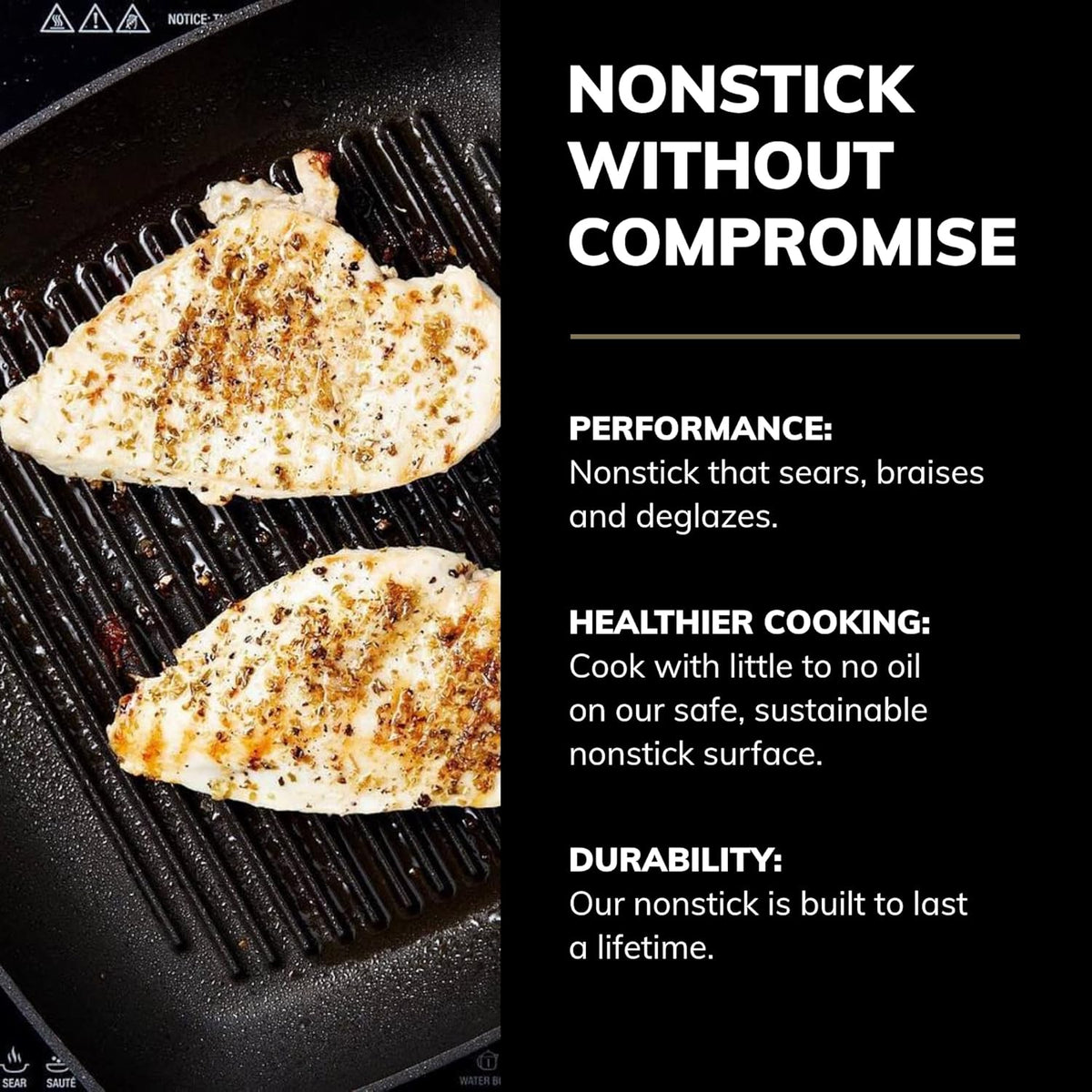 10.5" Square Nonstick Grill Pan D90992