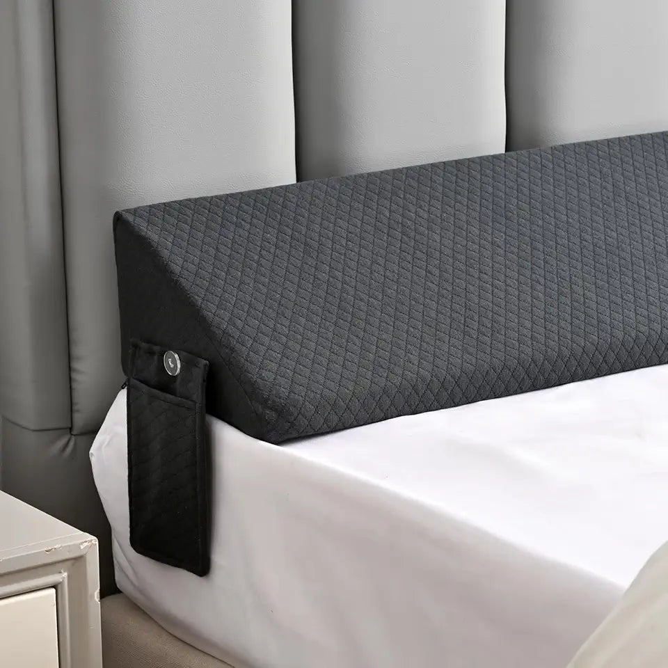 King Size Wedge Pillow for Headboard Gap Filler Grey R703227