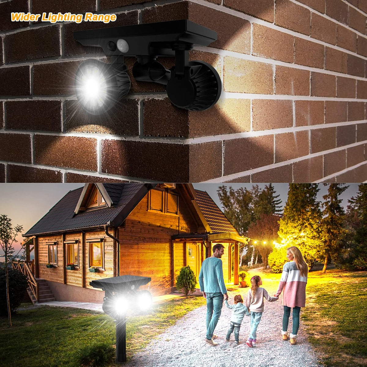 4 Pack Solar Motion Sensor Outdoor Spot Lights R637548