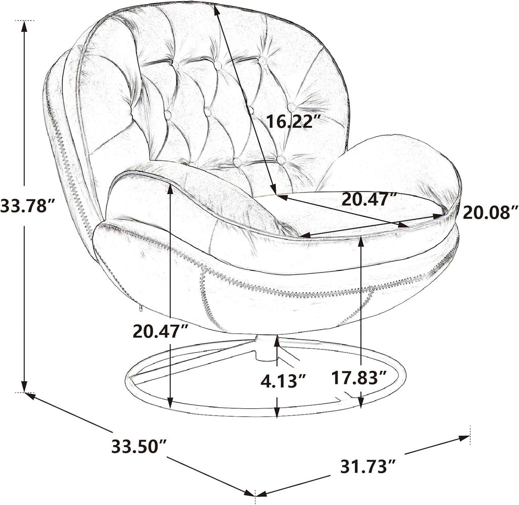 Teal Velvet Swivel Lounge Chair with Ottoman X7557