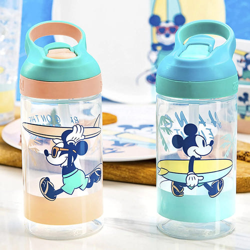 16oz 2 Pieces BPA-Free Plastic Kids Water Bottle with Straw E1292