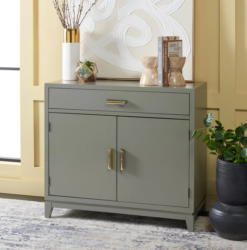 Dark Grey 2 Door 1 Drawer Chest D837