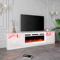 White Fireplace TV Stand with 40'' Electric Fireplace J504925