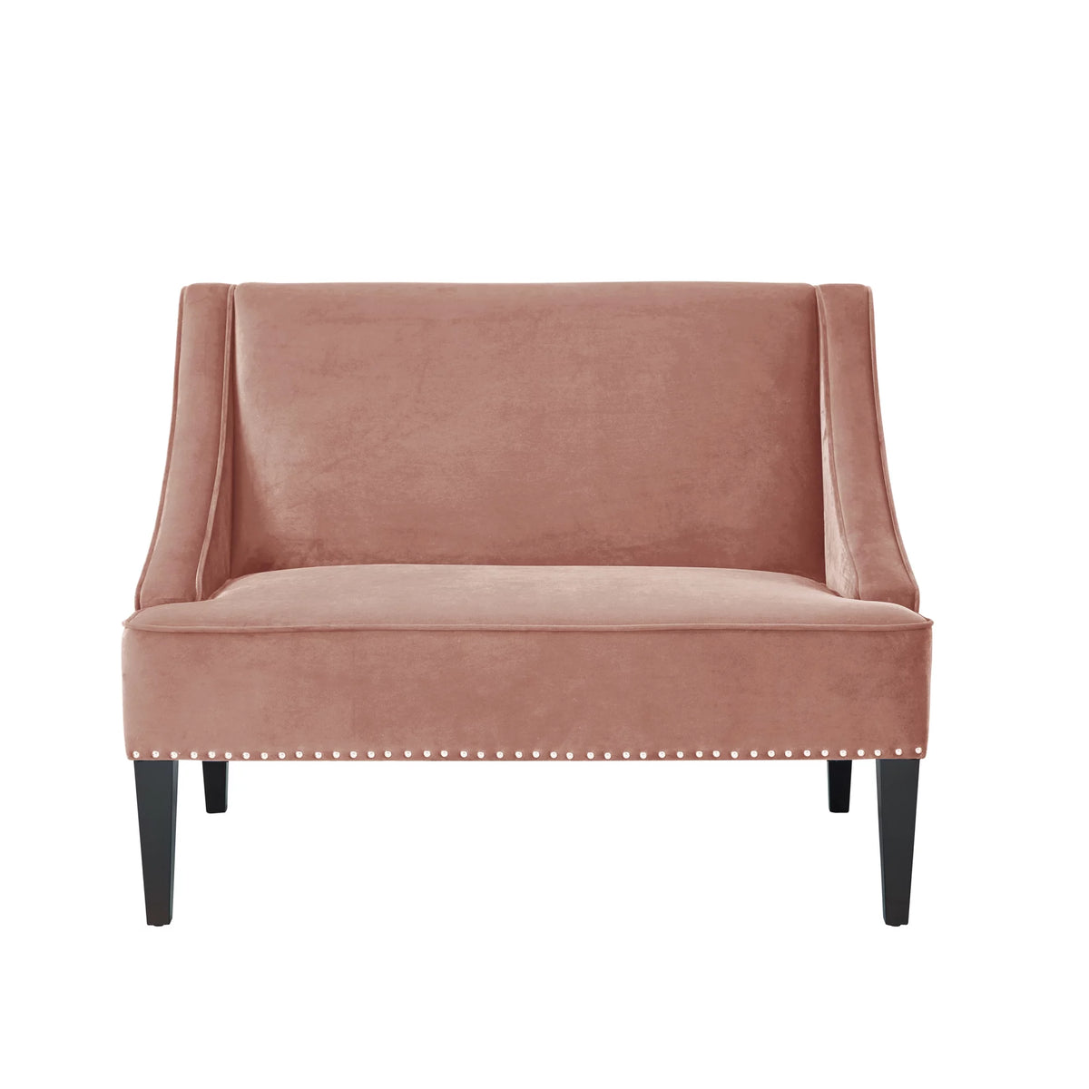 Blush Velvet Upholstered Bench F120823